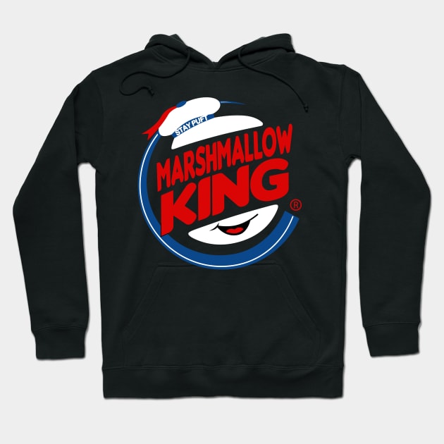Marshmallow King 80's Ghost Paranormal Movie Fast Food Logo Parody Hoodie by BoggsNicolas
